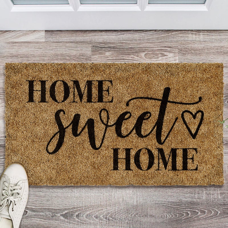 Barnyard Designs Doormat Welcome Mat for Outdoors, Large Front Door Entrance Mat, Brown (Home Sweet Home, 30x17) - Image 2